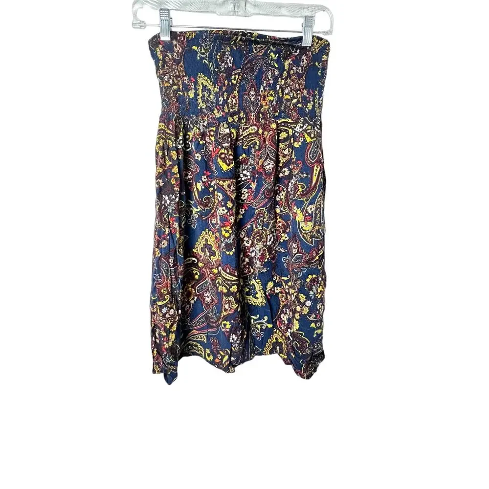 Justify Women's Strapless Floral Print Beach Cover Up Style Dress Sz M - Picture 2 of 11